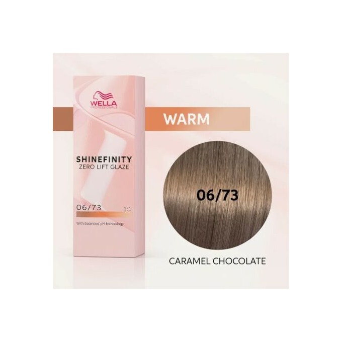 Wella Professional Shinefinity Zero Lift Glaze - plaukų dažai, 60 ml - 06/0 Natural Brandy