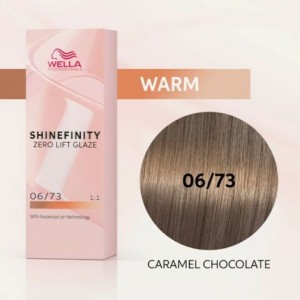 Wella Professional Shinefinity Zero Lift Glaze - plaukų dažai, 60 ml - 06/0 Natural Brandy