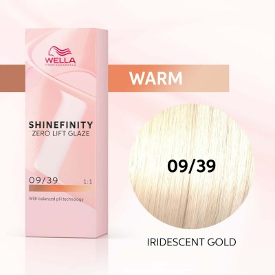 Wella Professional Shinefinity Zero Lift Glaze - plaukų dažai, 60 ml - 09/07 Beige Sand