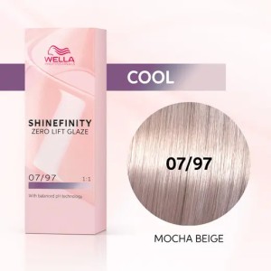 Wella Professional Shinefinity Zero Lift Glaze - plaukų dažai, 60 ml - 07/12 Cool Mushroom