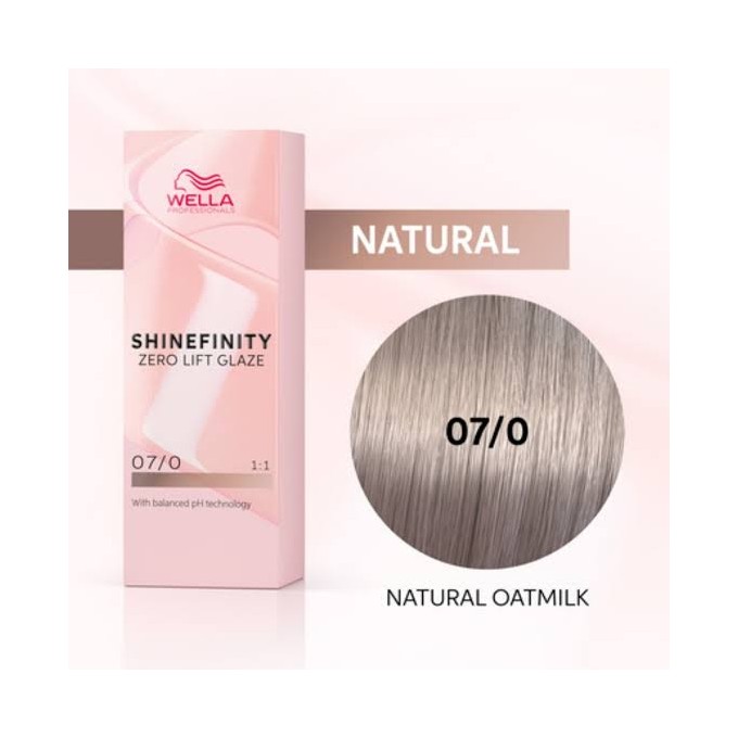 Wella Professional Shinefinity Zero Lift Glaze - plaukų dažai, 60 ml - 07/12 Cool Mushroom