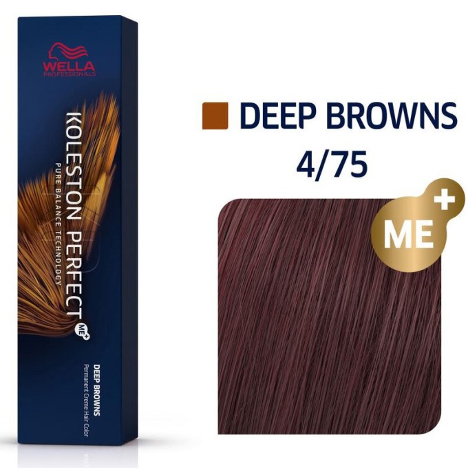 Wella Professional Koleston Perfect ME + Pure Naturals - Permanent hair color 4/0