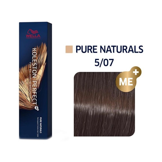 Wella Professional Koleston Perfect ME + Pure Naturals - plaukų dažai, 60 ml - 5/0