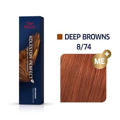Wella Professional Koleston Perfect ME + Deep Browns - plaukų dažai, 60 ml - 8/71