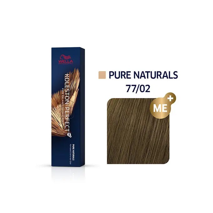Wella Professional Koleston Perfect ME + Pure Naturals - plaukų dažai, 60 ml - 77/0