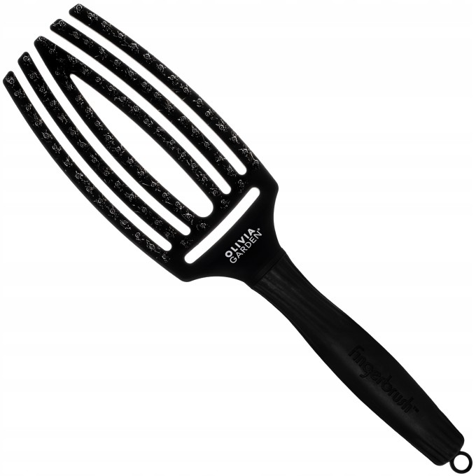 Olivia Garden Fingerbrush Combo Medium - Antistatic hair brush with bristles