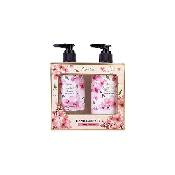 Accentra Cherry Blossom Essential Botanical Hand Care Set - Dárková sada péče o ruce s pumpičkou