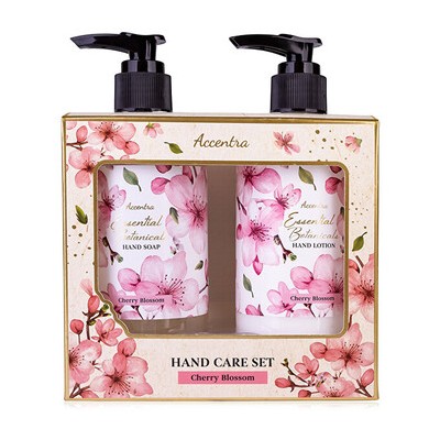 Accentra Cherry Blossom Essential Botanical Hand Care Set - Dárková sada péče o ruce s pumpičkou