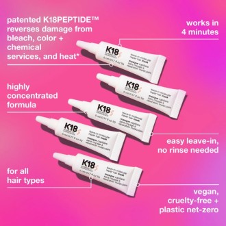 K18 Client Mask Pack ( 5 x 5 ml ) - nenuplaunama kaukė plaukams sustiprinti, 25 ml 2