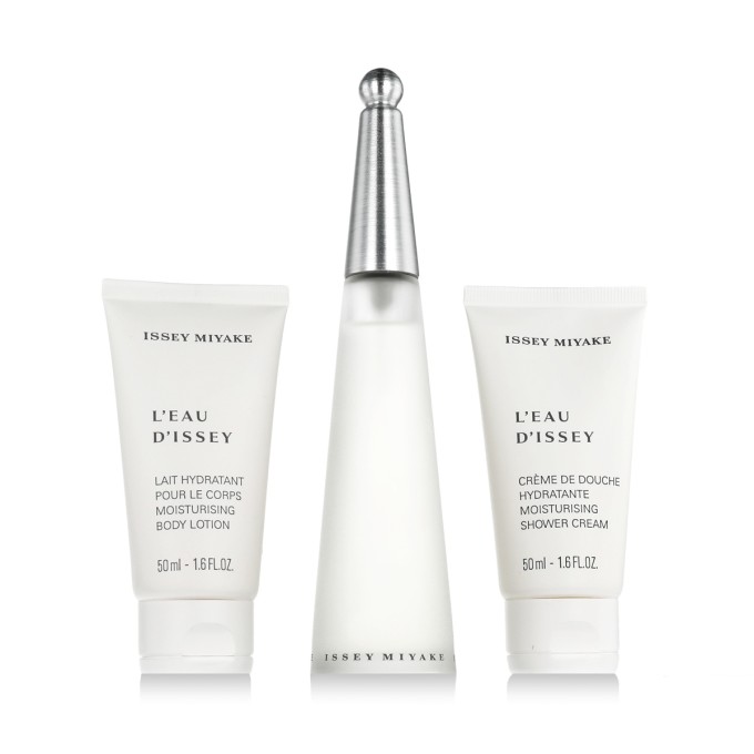 Issey Miyake L'Eau d'Issey EDT 50 ml + SC 50 ml + BL 50 ml – kvepalų rinkinys moterims