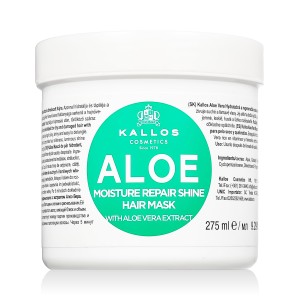 Kallos Cosmetics Aloe Vera Moisture Repair Shine drėkinamoji ir maitinamoji kaukė sausiems plaukams, 275 ml