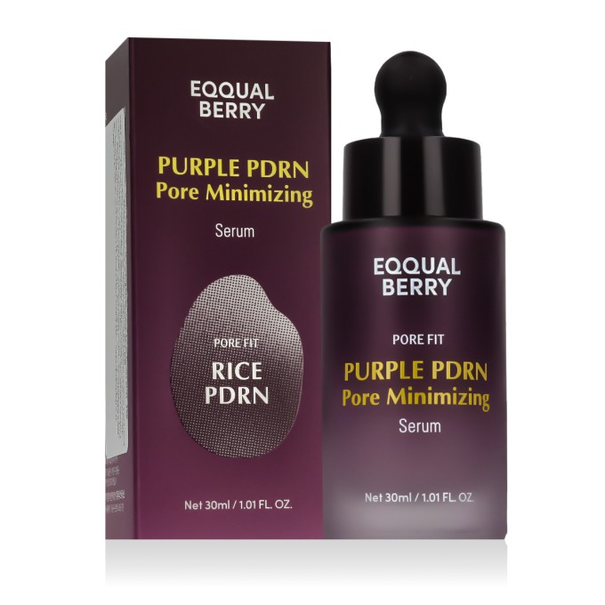 Eqqualberry Purple PDRN Pore Minimizing veido serumas, 30 ml