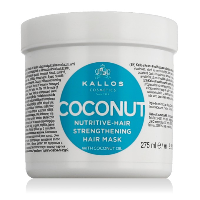Kallos Cosmetics Coconut kaukė pažeistiems plaukams, 275 ml