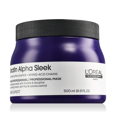 L'Oréal Professionnel Keratin Alpha Sleek plaukų kaukė, 500 ml
