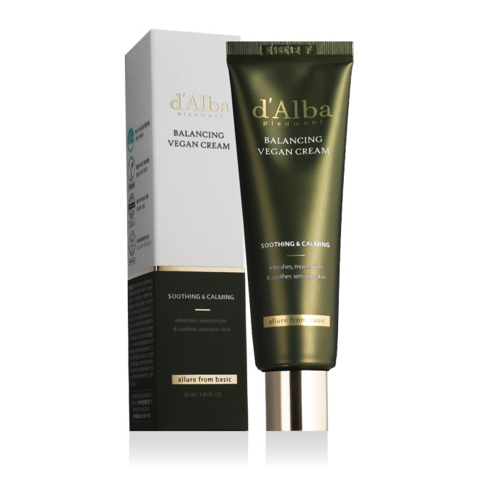 d'Alba Soothing & Calming Balancing Vegan drėkinamasis veido kremas, 55 ml