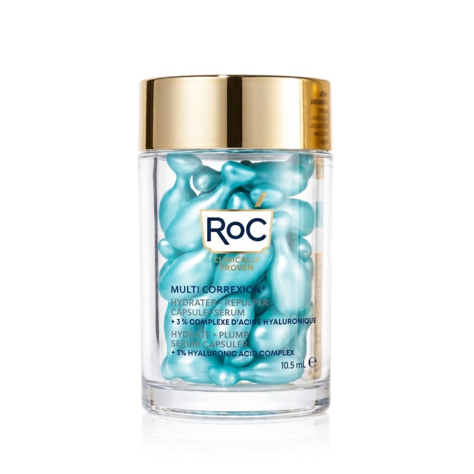 RoC Multi Correxion®️ Hydrater + Repulper Capsules drėkinamasis serumas, 10.5 ml