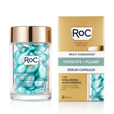 RoC Multi Correxion®️ Hydrater + Repulper Capsules drėkinamasis serumas, 10.5 ml