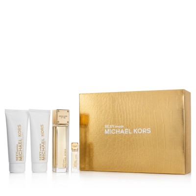 Michael Kors Sexy Amber EDP 100 ml + EDP MINI 5 ml + SG 100 ml + BL 100 ml – kvepalų rinkinys moterims