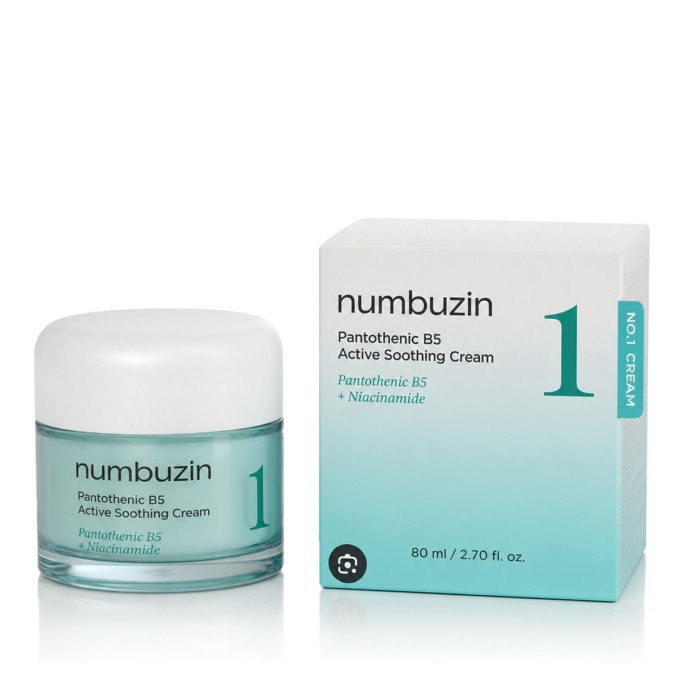 Numbuzin No.1 Pantothenic B5 Active Soothing veido kremas, 80 ml