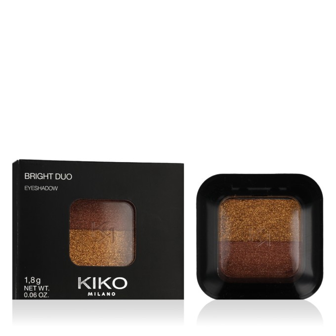 KIKO MILANO Bright Duo (14 Orange Gold/Copper) akių šešėliai, 1.8 g