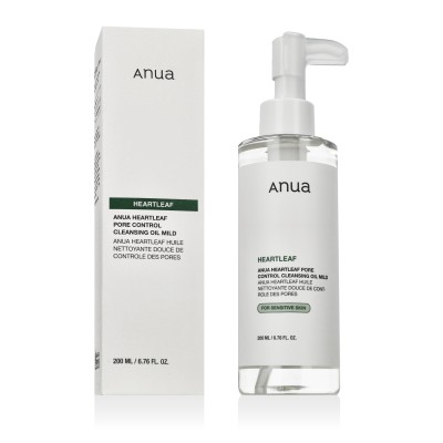 Anua Heartleaf Pore Control Mild valomasis aliejus, 200 ml