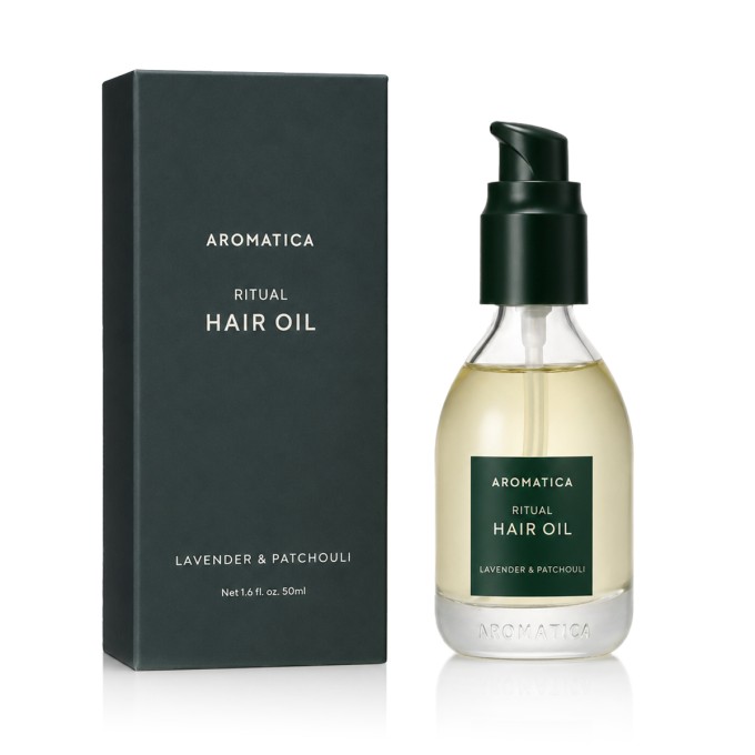 Aromatica Ritual Hair Lavender & Patchouli drėkinamasis plaukų aliejus, 50 ml