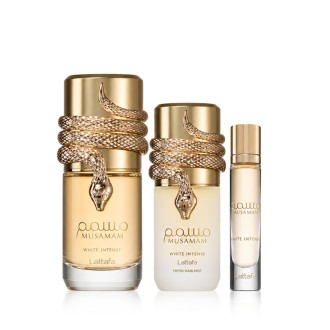 Lattafa Musamam White Intense EDP 100 ml + EDP MINI 12 ml + Hair Mist 50 ml – unisex kvepalų rinkinys 2