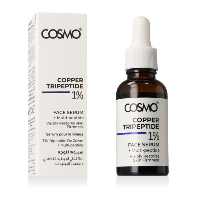 COSMO ADVANCED 1% Copper Tripeptide + Multi-peptide Face senėjimą stabdantis serumas, 30 ml
