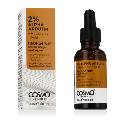 COSMO ADVANCED Alpha Arbutin 2% + Hyaluronic Acid veido serumas, 30 ml