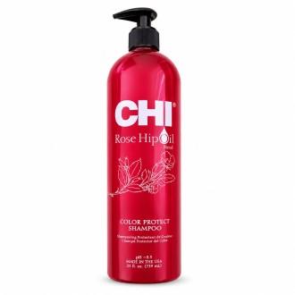 Farouk Systems CHI Rose Hip Color Protect dažytų plaukų apsauginis šampūnas, 739 ml