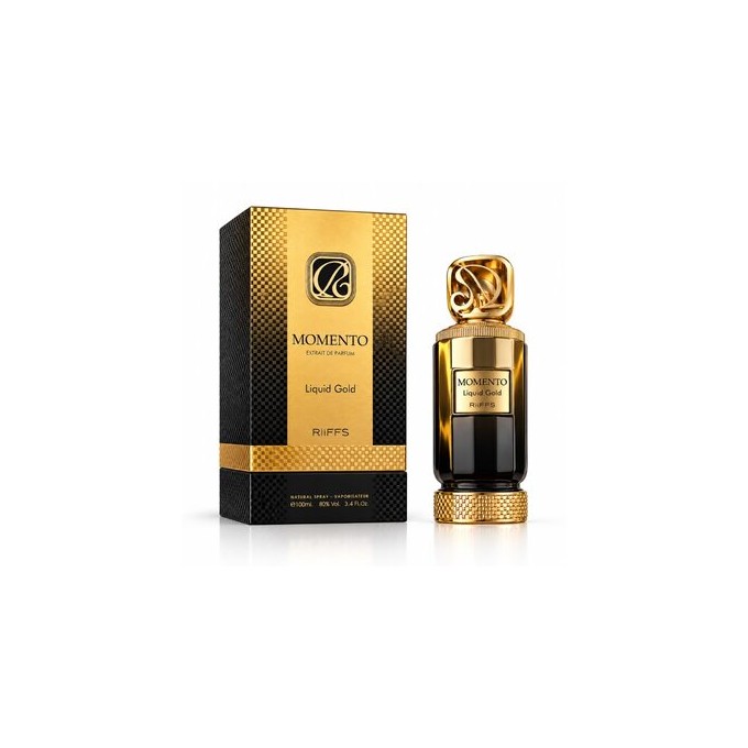 Riiffs Perfumes Momento Liquid Gold Extrait de Parfum kvepalai unisex, 100 ml