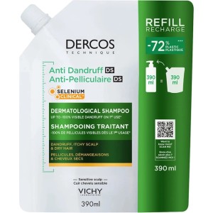 Vichy Dercos Anti-Dandruff Dry Hair ECO Refill - šampūno nuo pleiskanų sausiems plaukams