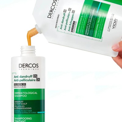 Vichy Dercos Anti-Dandruff Dry Hair ECO Refill - šampūno nuo pleiskanų sausiems plaukams