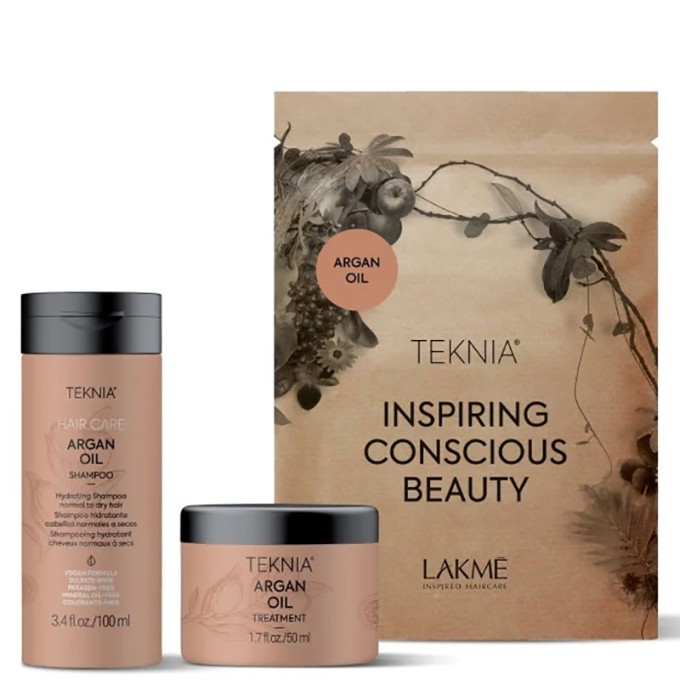 Lakmé Teknia Hair Care Argan Oil Set - plaukų priežiūros rinkinys, 675 ml