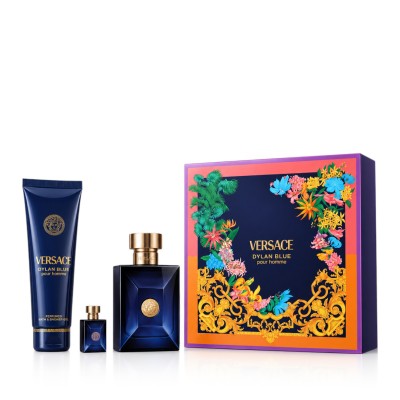 Versace Pour Homme Dylan Blue EDT 100 ml + EDT MINI 5 ml + SG 150 ml – rinkinys vyrams