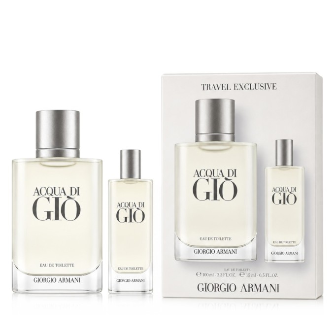 Giorgio Armani Acqua di Giò Pour Homme EDT Refillable 100 ml + EDT 15 ml – rinkinys vyrams