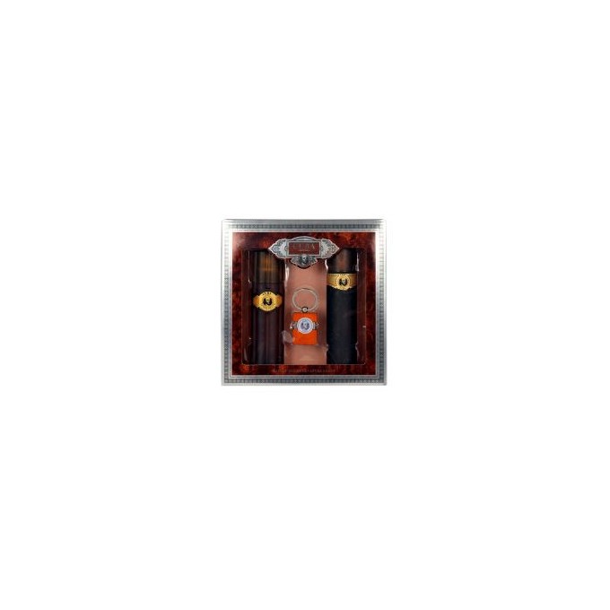 Cuba Cuba Gold Gift Set EDT 100 ml After Shave Cuba Gold 100 ml and keychain 100 ml vyrams