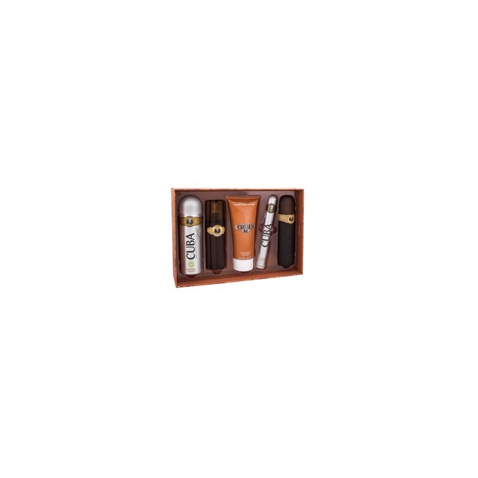 Cuba Cuba Must Have Gold Gift Set EDT 100 ml, 35 ml EDT, After Shave 100 ml dušo želė 200 ml and