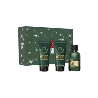 Dsquared2 Green Wood Gift set EDT 100 ml, shower gel 100 ml and aftershave balm 100 ml vyrams