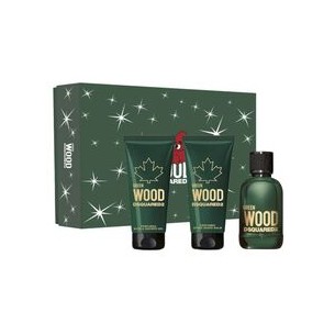 Dsquared2 Green Wood Gift set EDT 100 ml, shower gel 100 ml and aftershave balm 100 ml vyrams