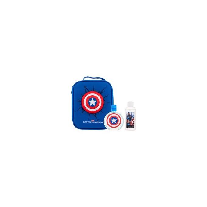 FRAGRANCES FOR CHILDREN Captain America Gift set EDT 100 ml, shower gel 100 ml and cosmetic bag 100ml