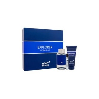 Mont Blanc Explorer Ultra Blue Gift set EDP 100 ml, miniature EDP 7.5 ml and shower gel 100 ml 100ml