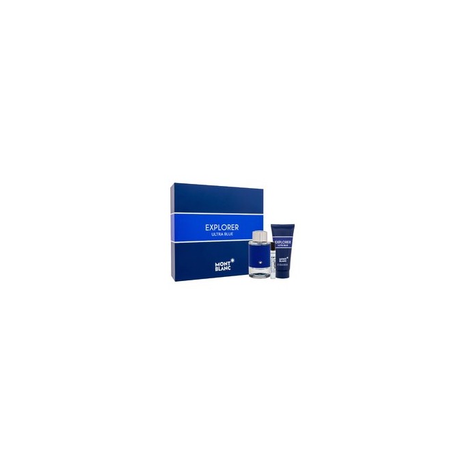 Mont Blanc Explorer Ultra Blue Gift set EDP 100 ml, miniature EDP 7.5 ml and shower gel 100 ml