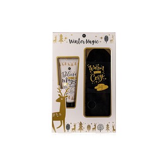 Accentra Winter Magic Foot Care Set - Foot care gift set with slippers